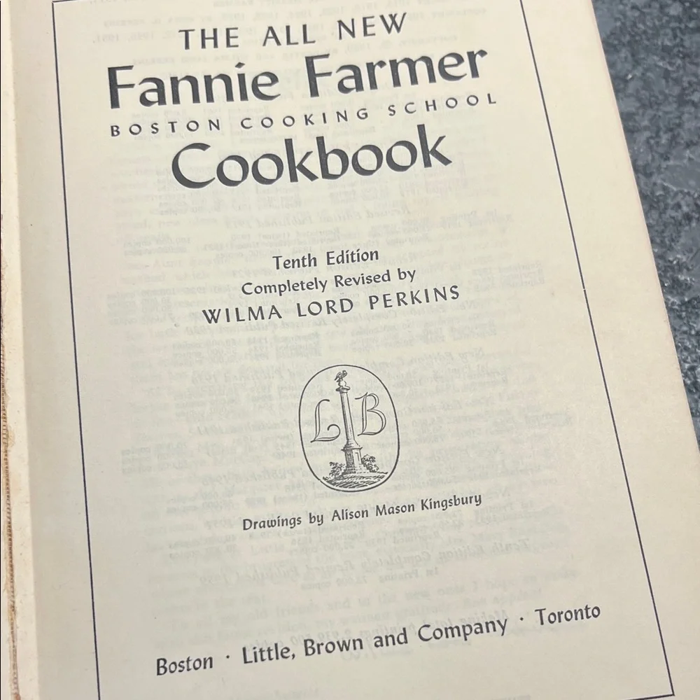 VINTAGE Fanny Farmer Boston School Cookbook.  Hardcover. Exc condition